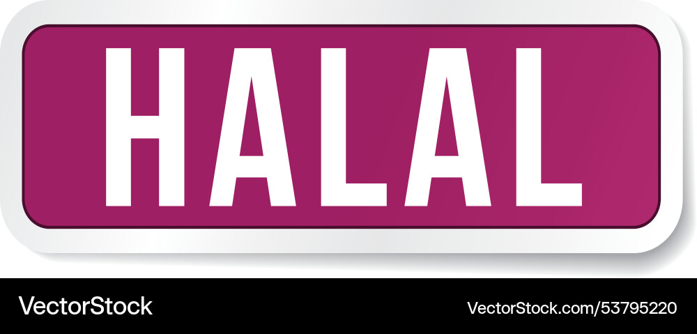 Halal Moslem Tag Design Vorlage für abgerundet Vektorbild