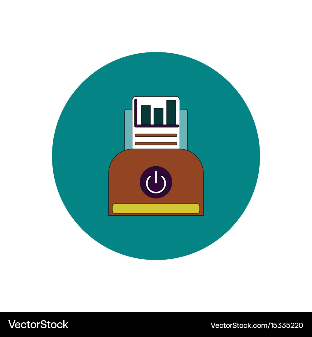 In flat design of column chart Vector Image
