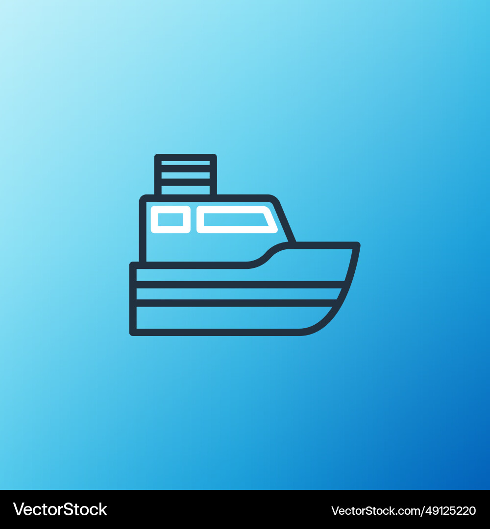 Line ship path of sea route with start Vector Image