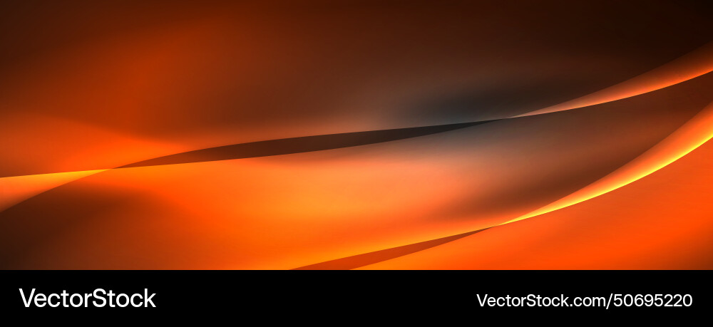 Lines and waves with neon light effect background Vector Image