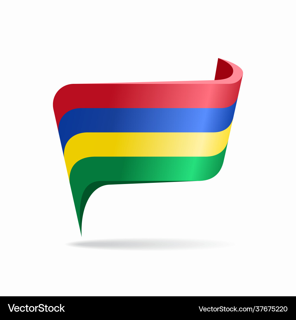 Mauritius Flag Pointer Layout vector image