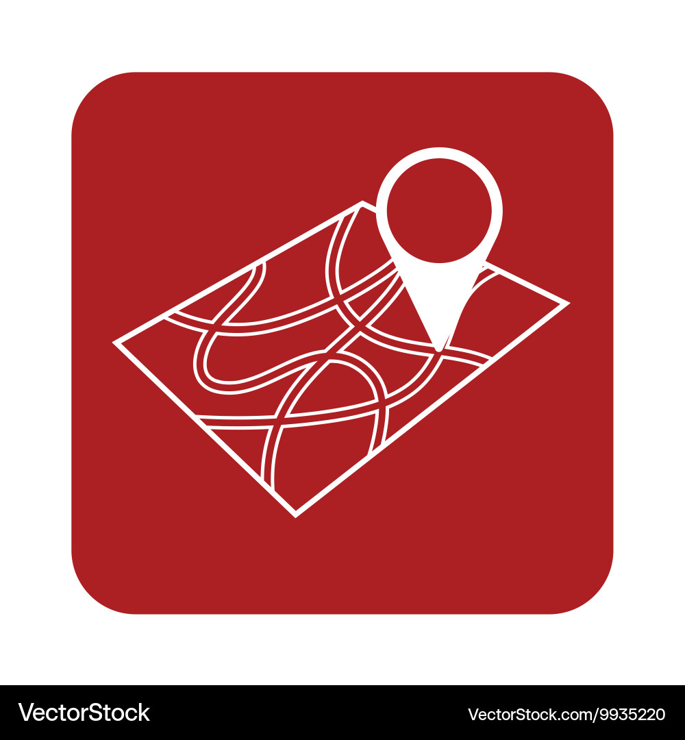 Pointer on map icon Vector Image