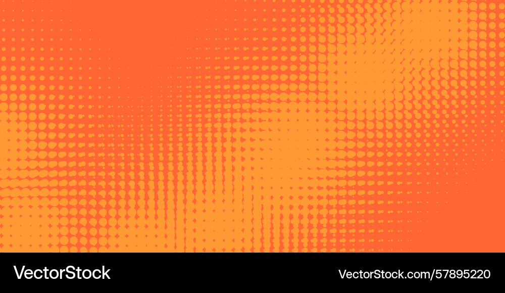 Pop art orange background with halftone patterns Pop art orange background with halftone patterns vector image