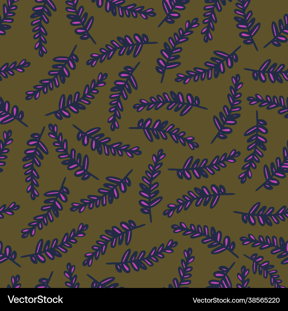 Seamless colorful design pattern botanical vector image