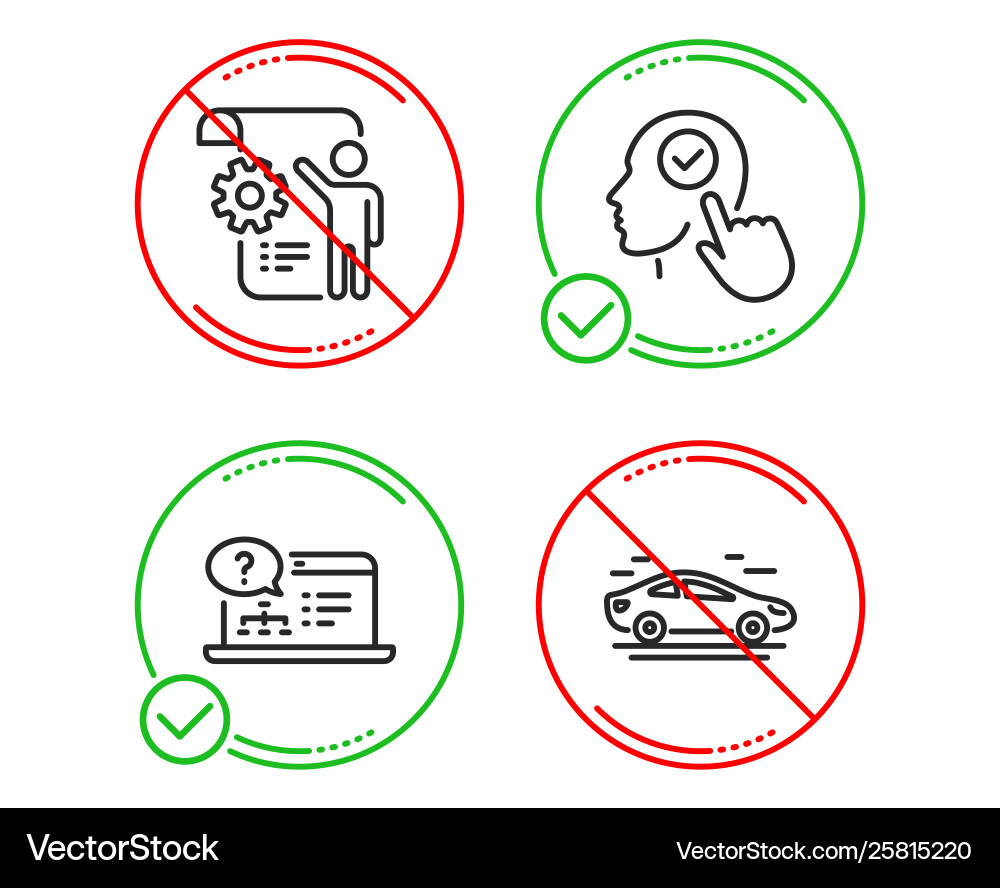 Select user online help and settings blueprint Vector Image
