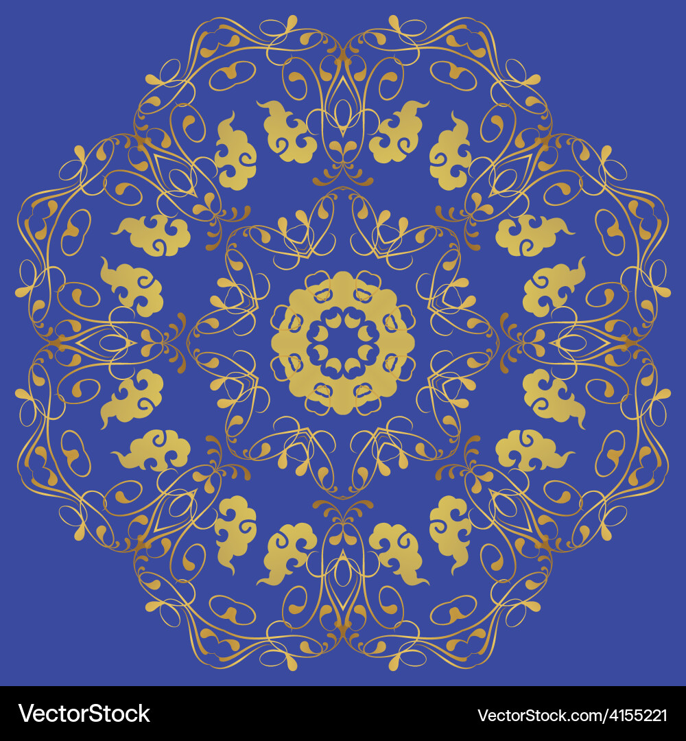 Abstract design of a circular pattern round Vector Image