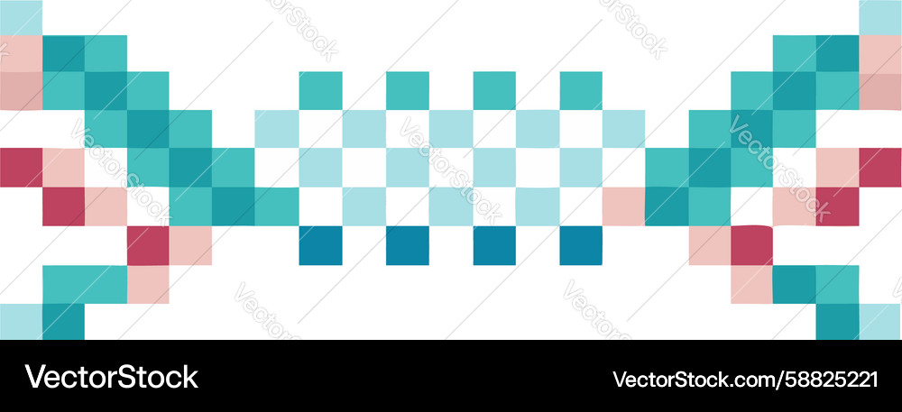 Abstract pixel art geometric pattern element Vector Image