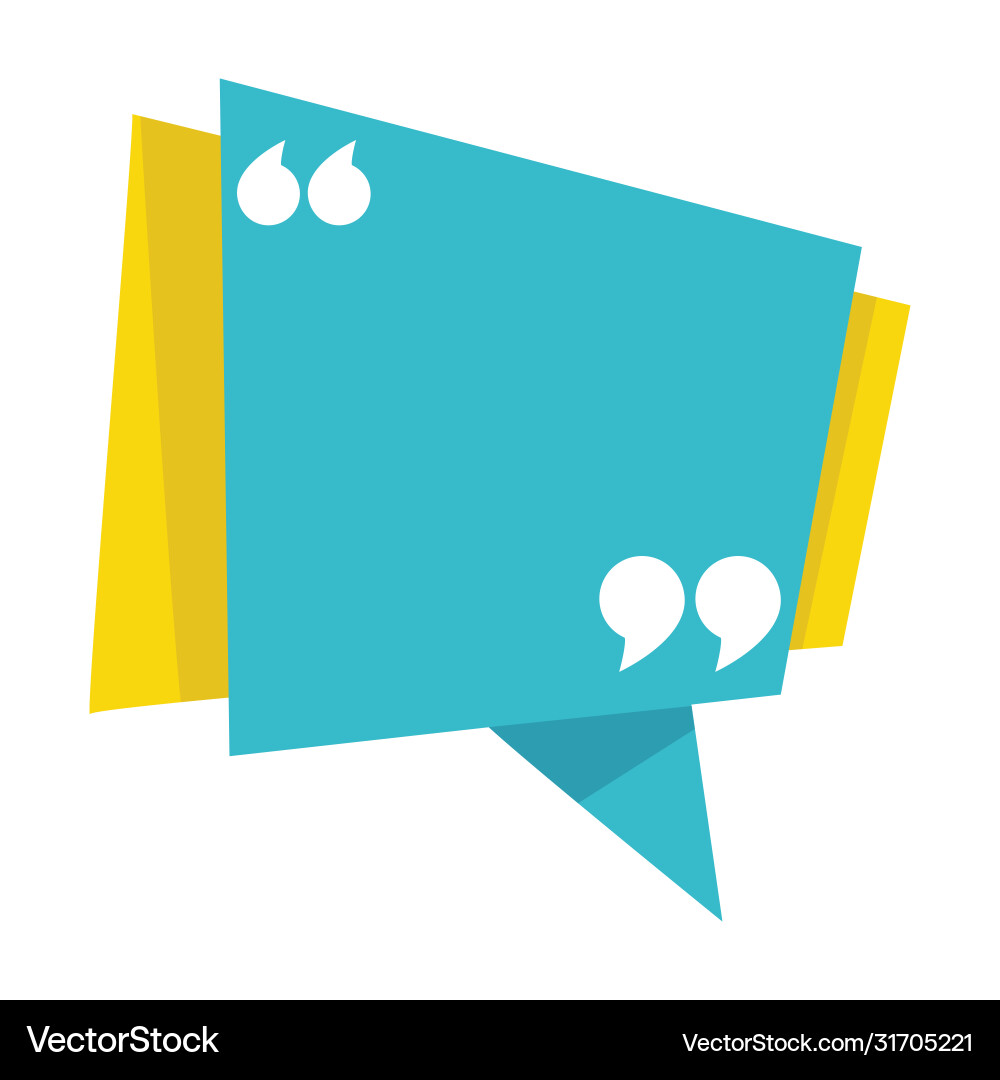 Banner with inverted double commas empty box Banner with inverted double commas empty box vector image
