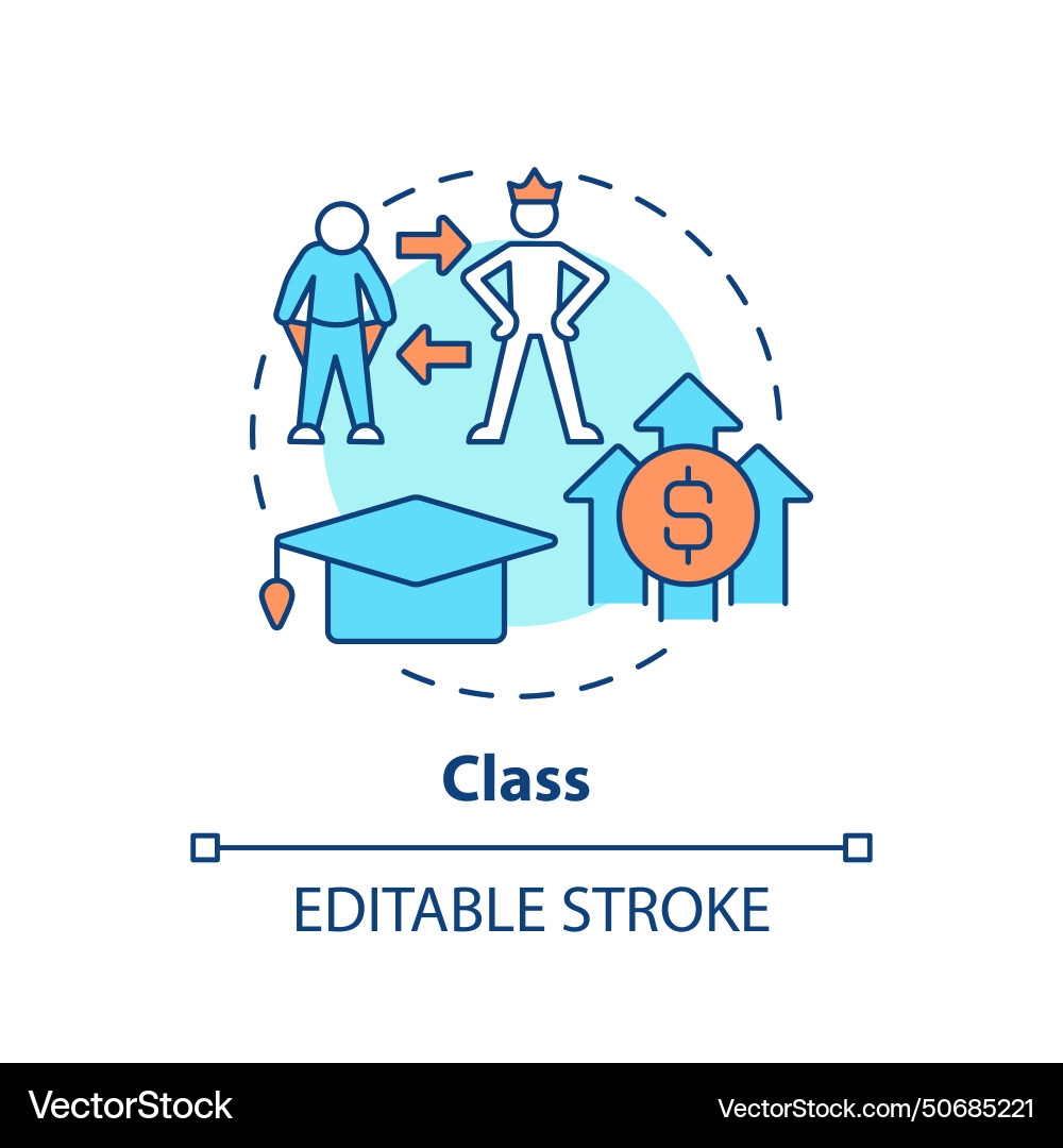 Class system multi color concept icon vector image