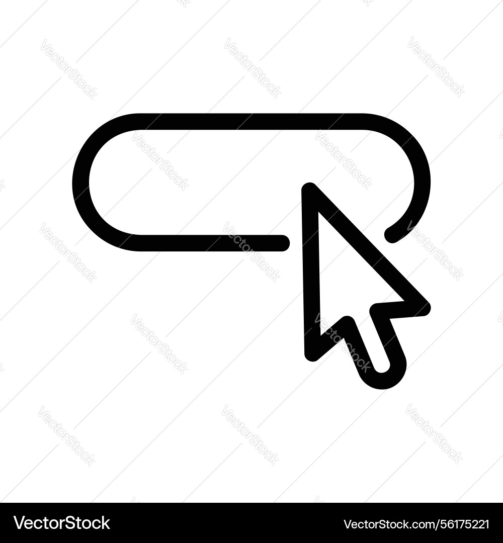 Cursor pointing at an elongated button indicating vector image