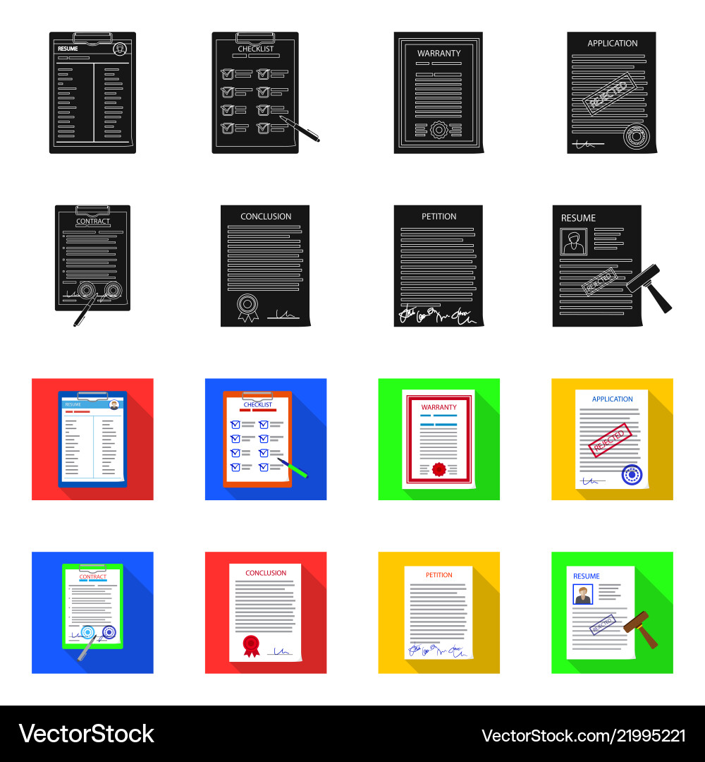 Design of form and document symbol vector image