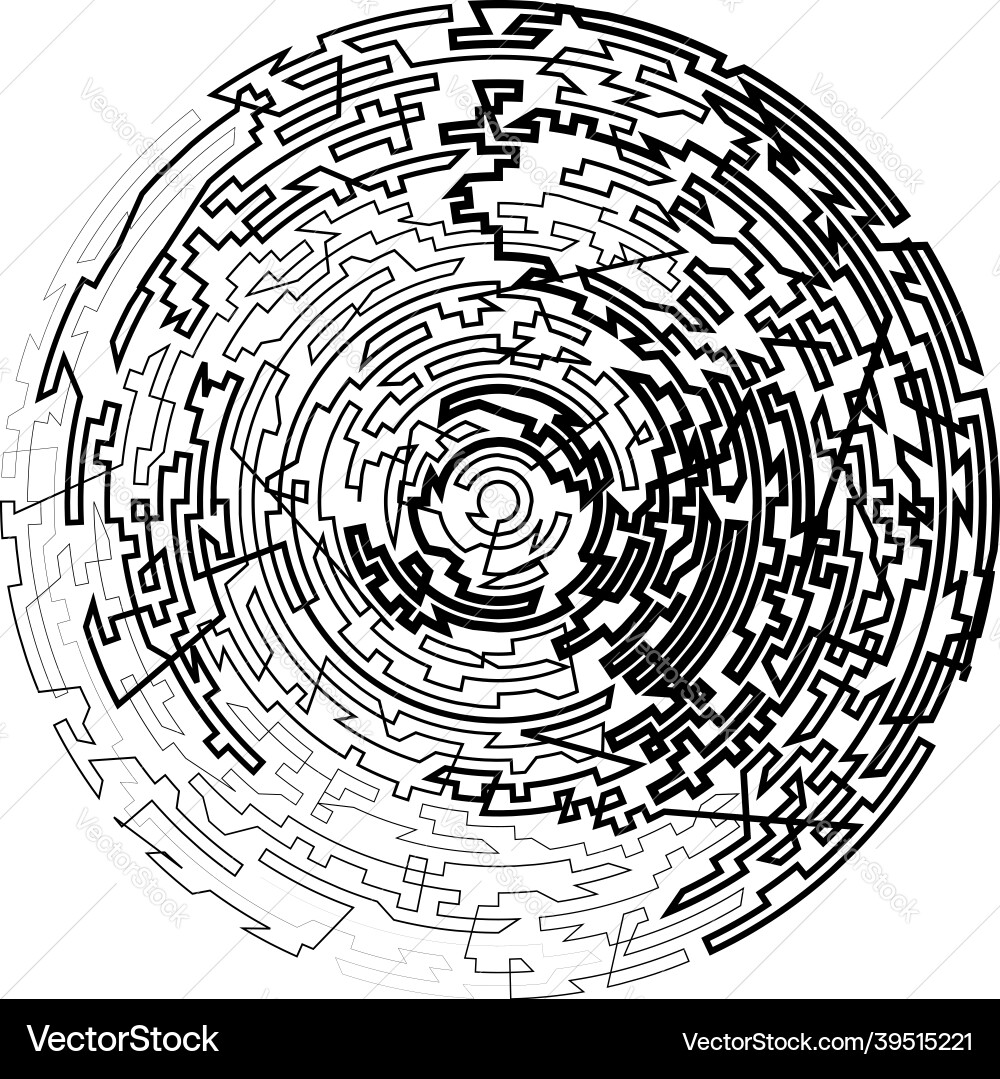 Geometric random circular element abstract Vector Image