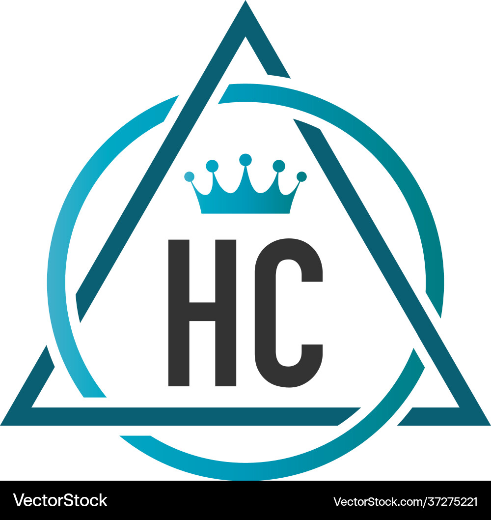 Initial letter hc circle triangle logo design – Royalty-Free Vector ...