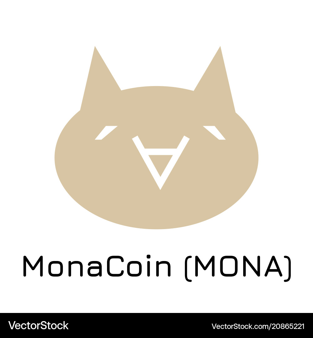 Monacoin mona crypto coin – Royalty-Free Vector | VectorStock