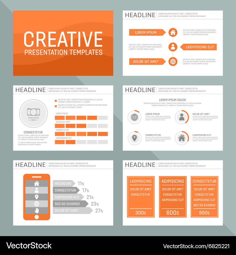 Template for multipurpose presentation – Royalty-Free Vector | VectorStock