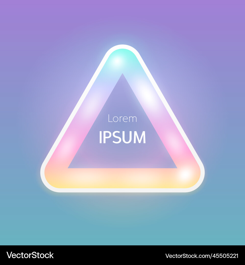 Triangle shape led lamp rgb color icon Triangle shape led lamp rgb color icon vector image