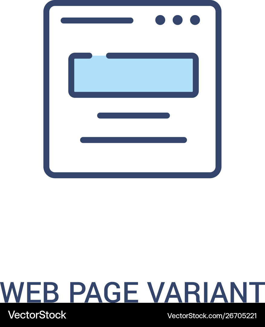 Web page variant concept 2 colored icon simple Vector Image