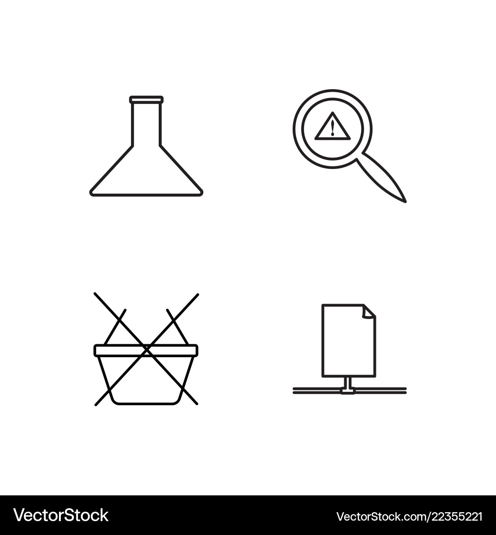 Web simple outlined icons set Vector Image
