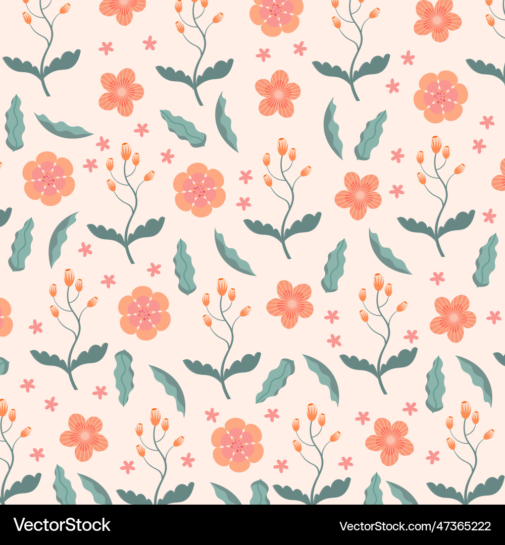 Abstract flower pattern background Vector Image