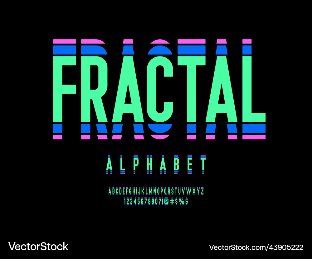 Abstract Font Wave Pattern vector image
