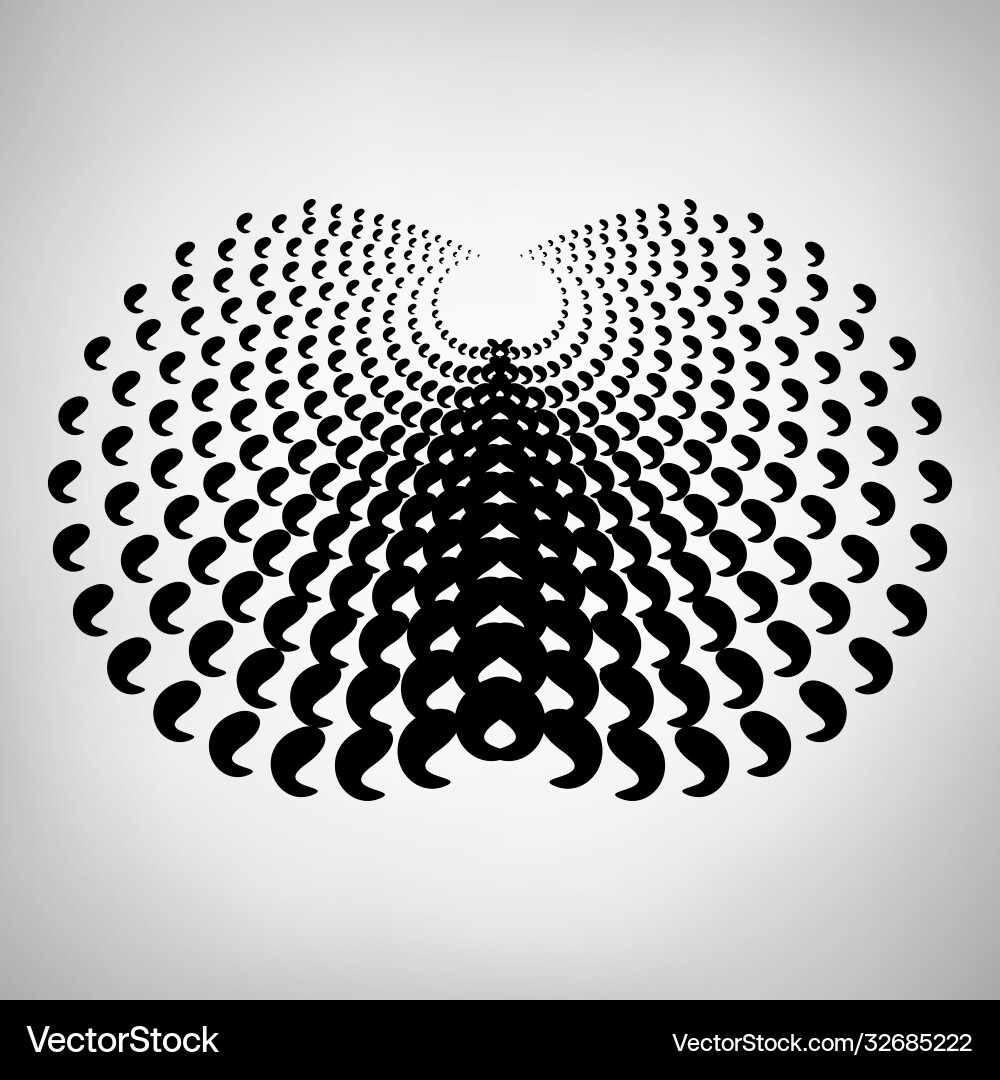 Abstract geometric element with distortion effect vector image