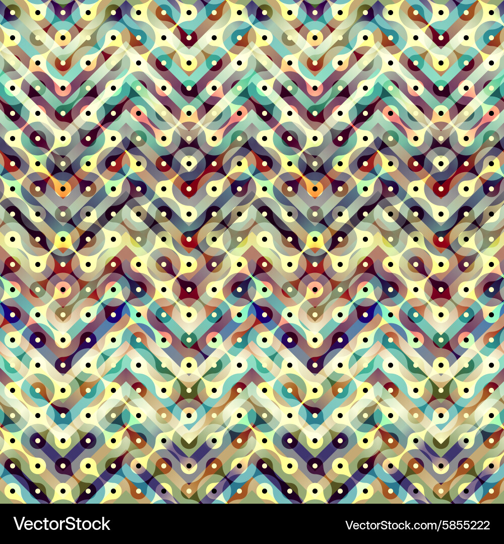Abstract geometric pattern on chevron background vector image
