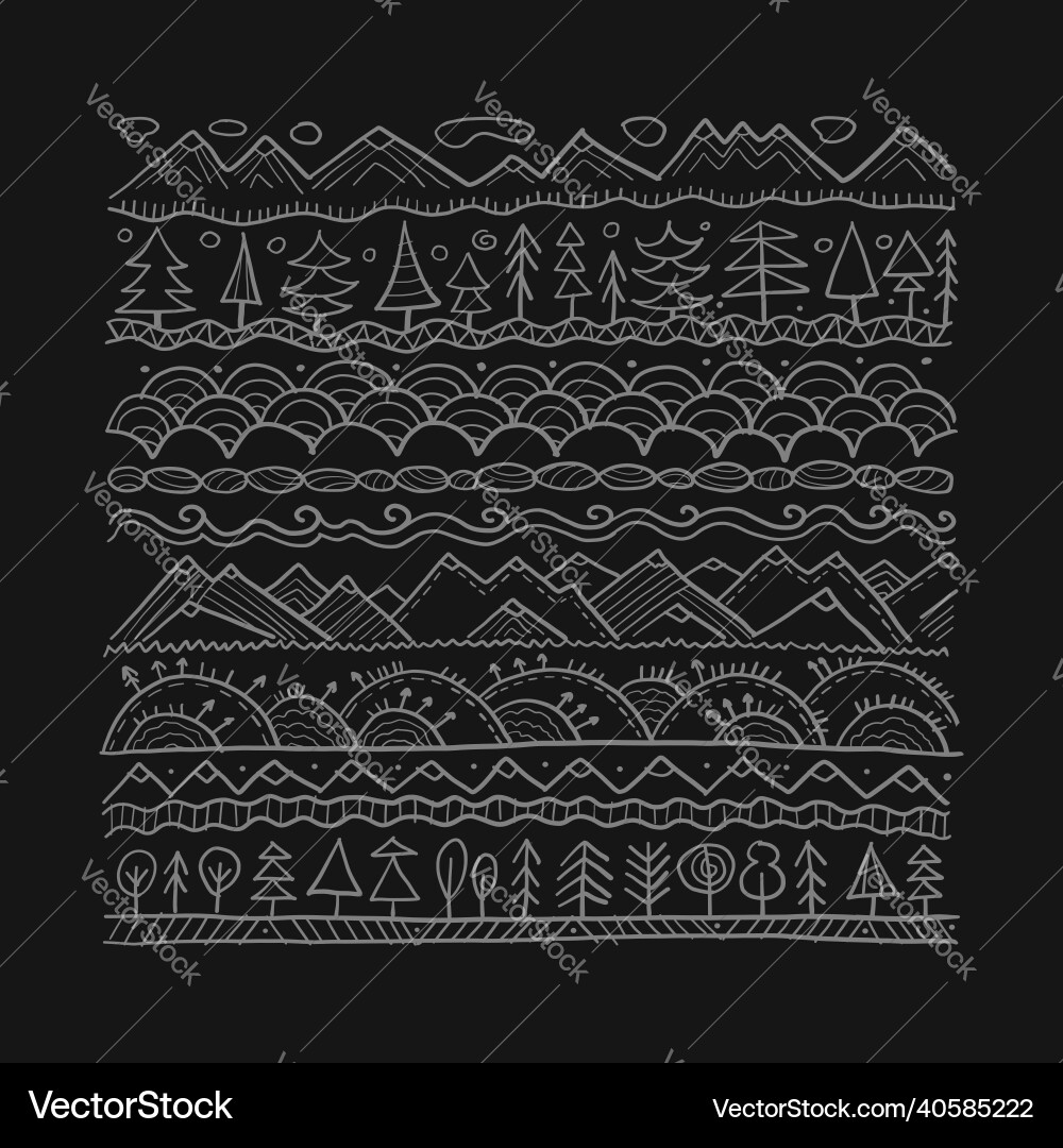 Abstract nature pattern frame for your design Vector Image
