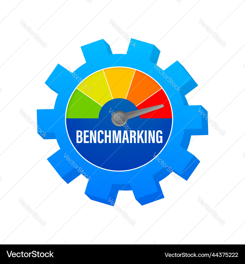 Benchmarking speedometer general indicator Benchmarking speedometer general indicator Vector Image