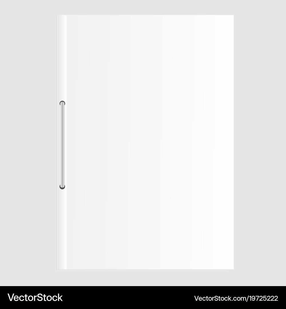 Blank empty magazine or document file Vector Image