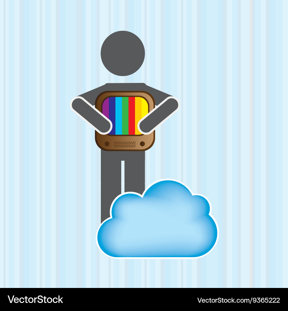 Cloud computing design Vector Image