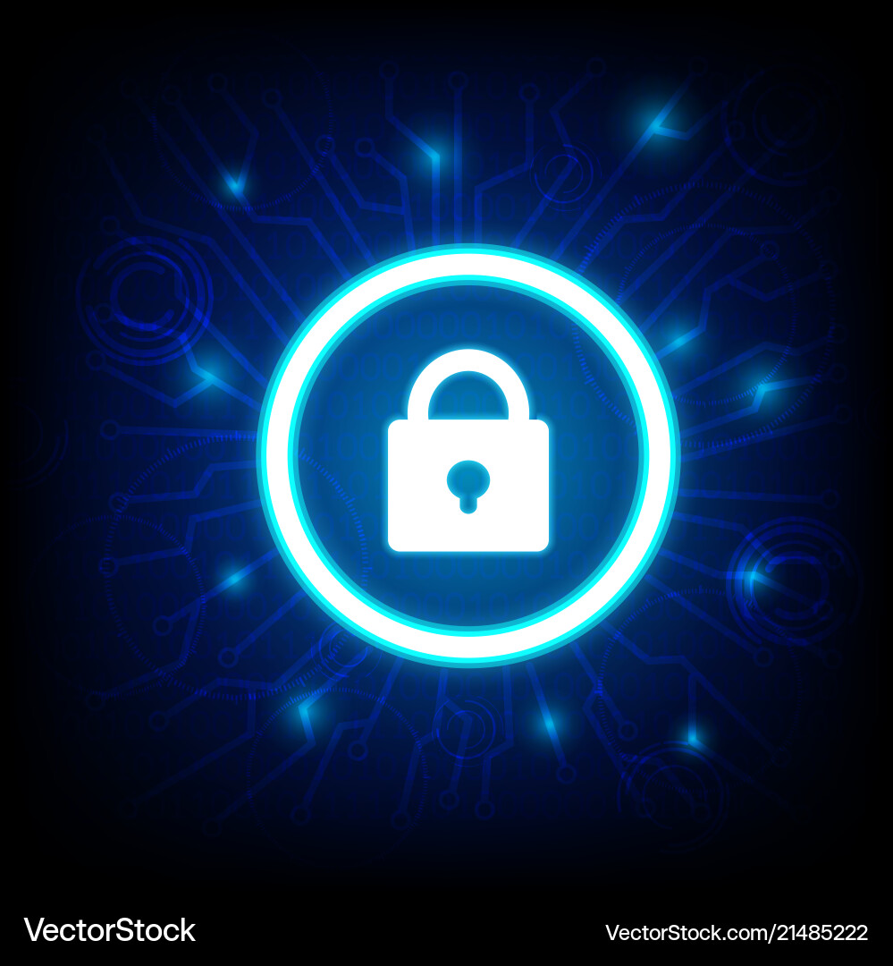 Cyber Security Concept with Key Icon vector image