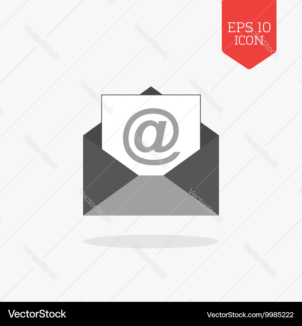 Email icon flat design gray color symbol modern ui Vector Image