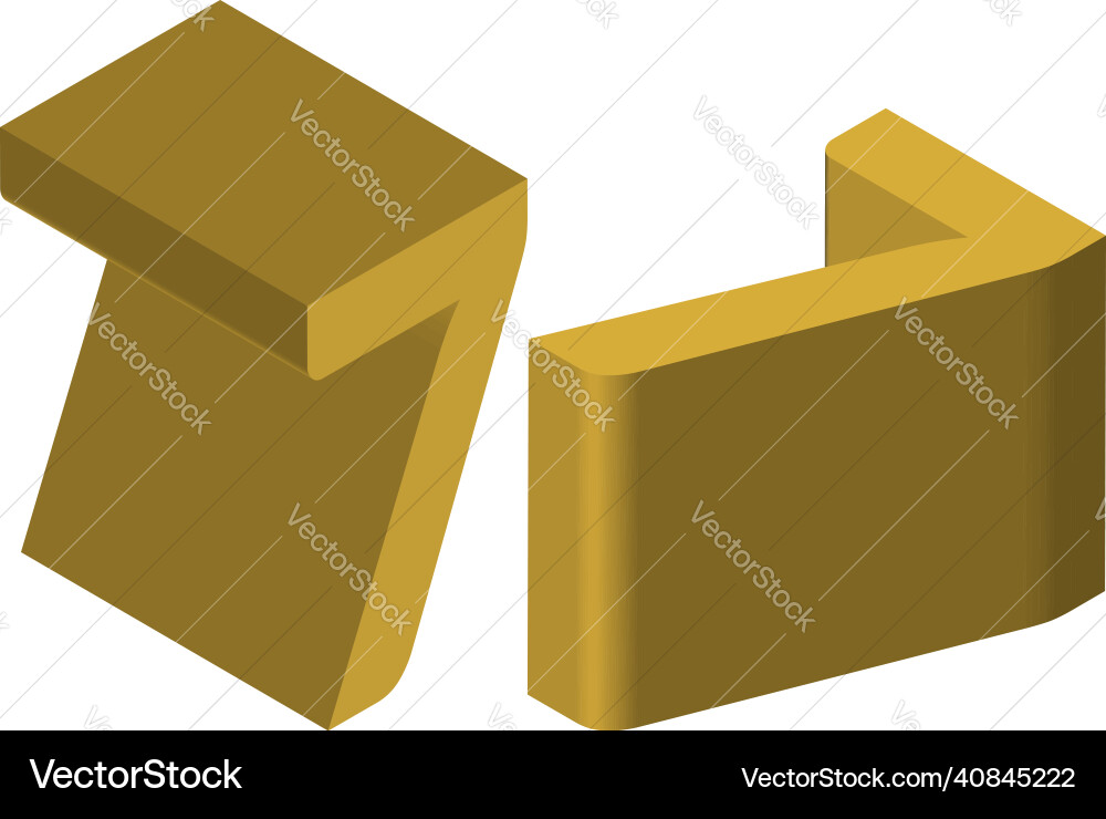 Isometric number 7 template for creating logos Isometric number 7 template for creating logos Vector Image