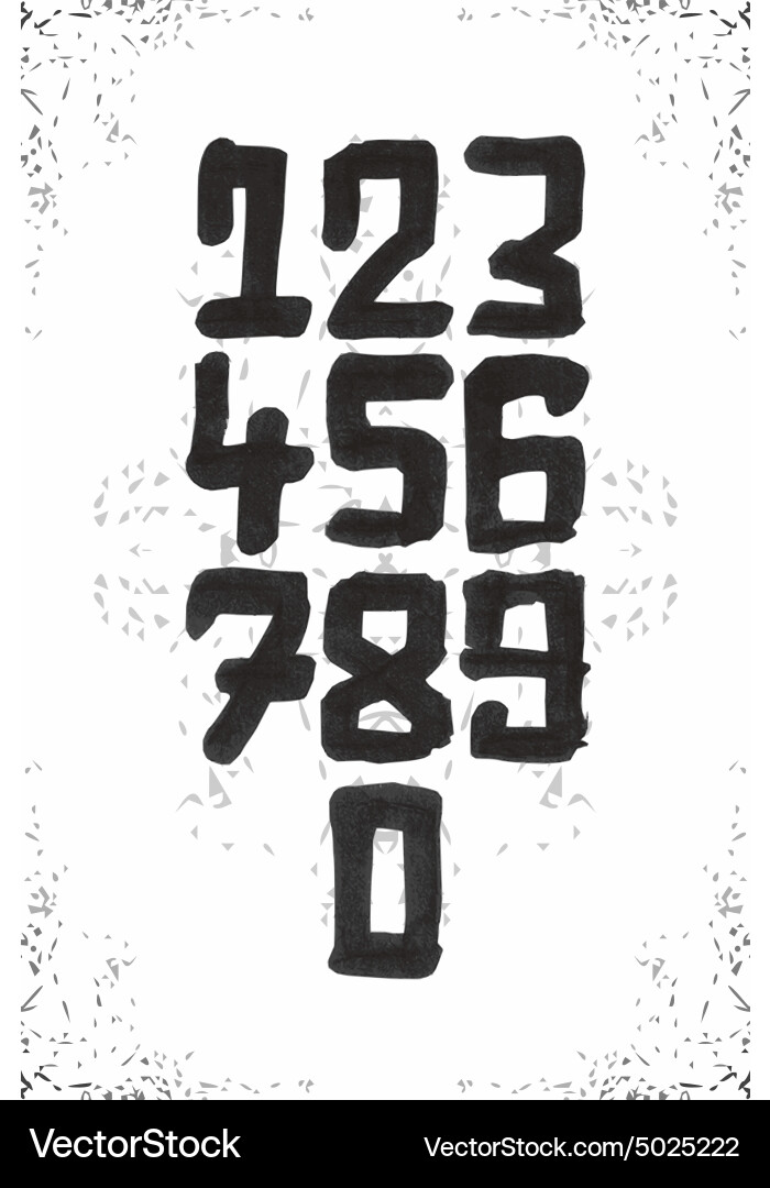 Numerals set Vector Image