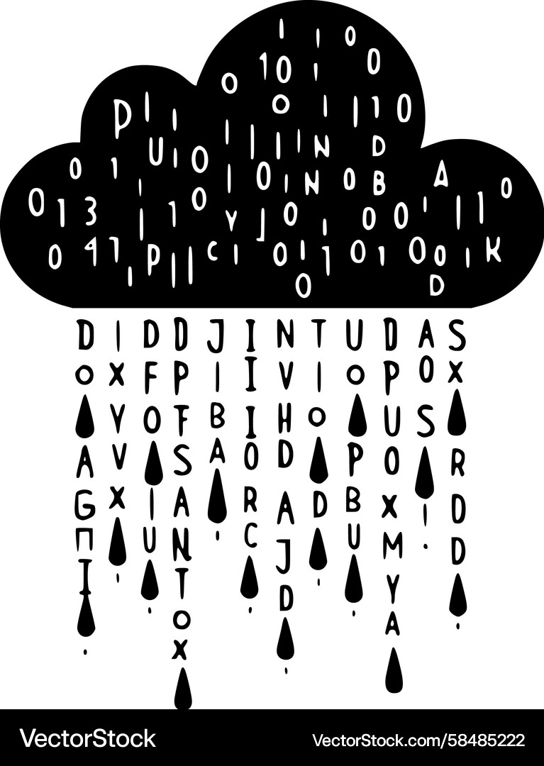 Numeric Cascade Vector Image