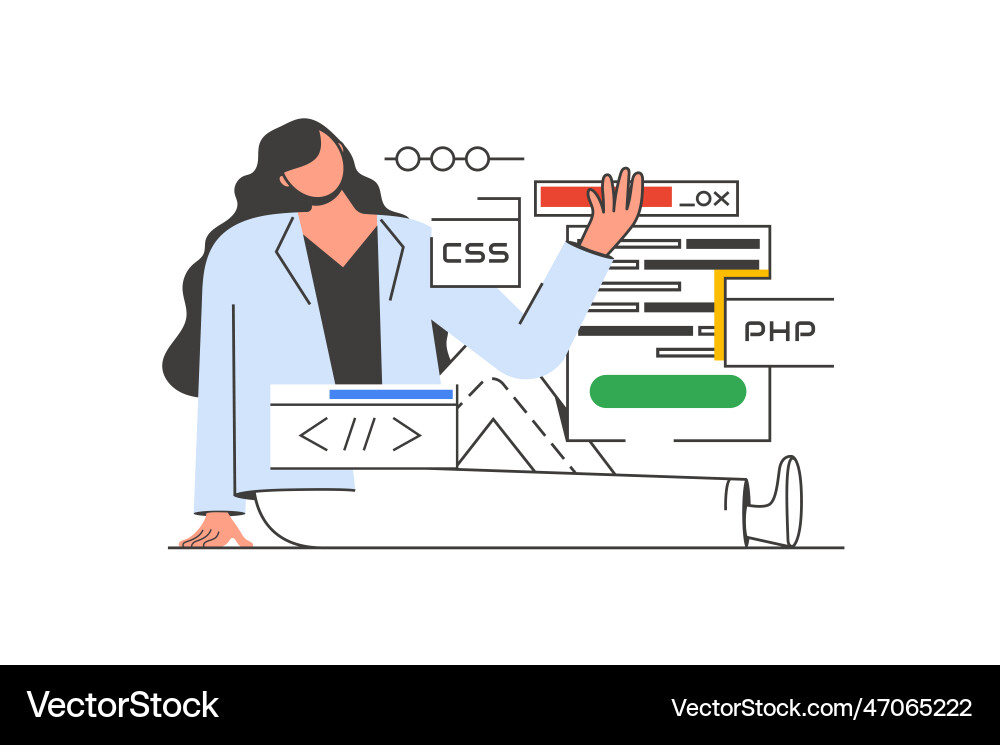 Programming & Web Development Concept vector image