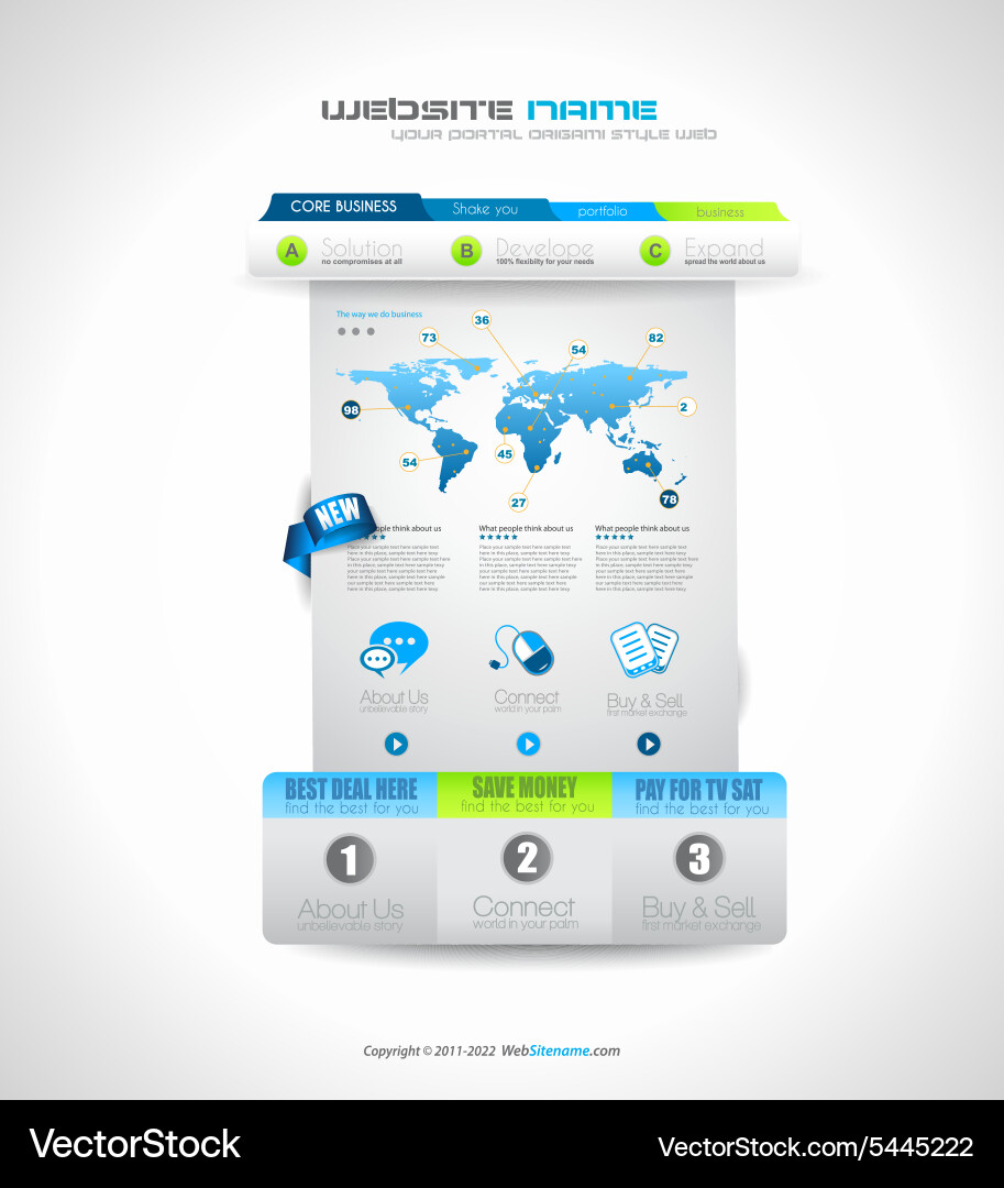 Quality clean web elements for blog and sites vector image