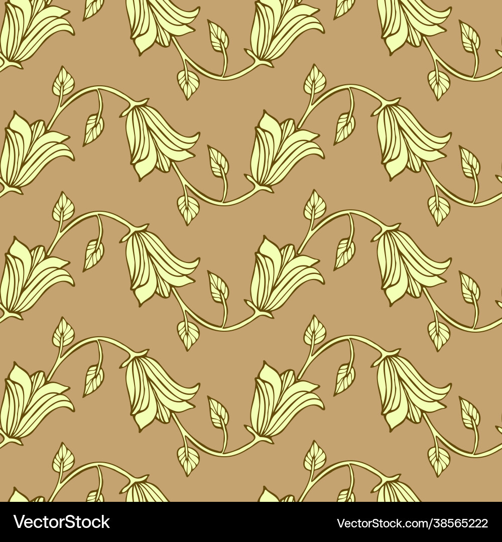 Seamless colorful design pattern botanical Seamless colorful design pattern botanical Vector Image