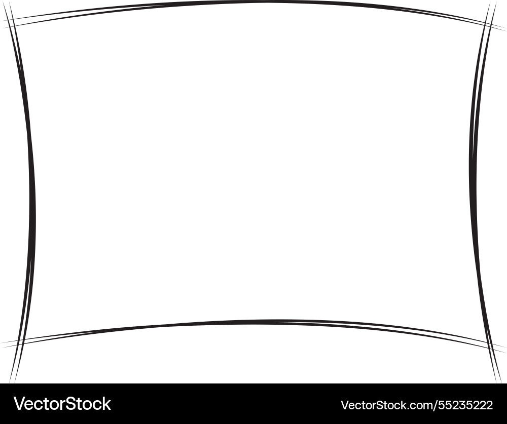 Stylish empty frame with a unique freehand stroke Stylish empty frame with a unique freehand stroke Vector Image