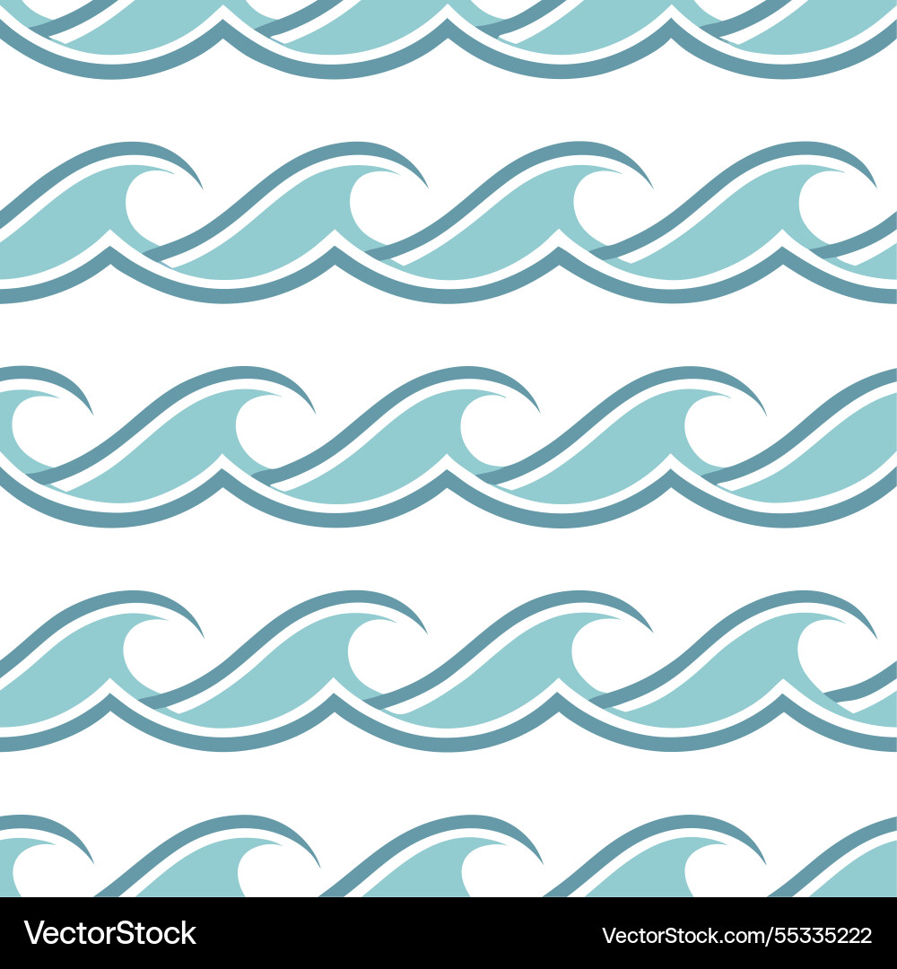 Summer waves seamless pattern with soft rolling Summer waves seamless pattern with soft rolling vector image