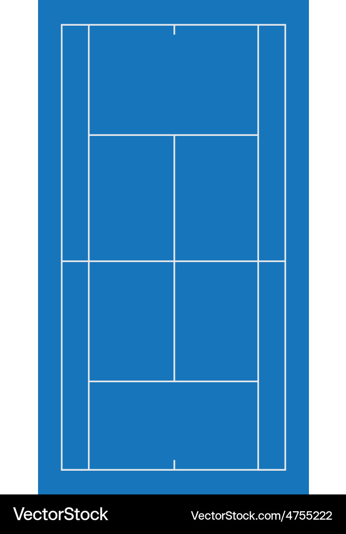 Tennis court blue Royalty Free Vector Image - VectorStock