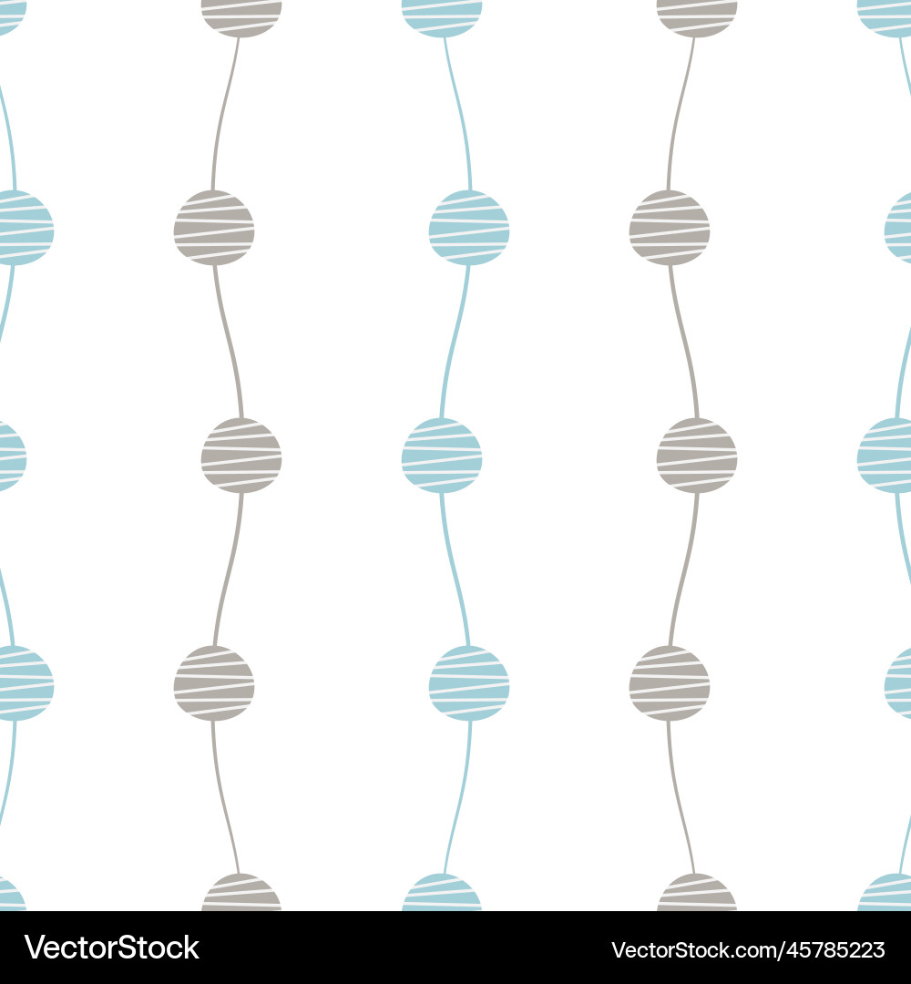 Abstract seamless pattern waves with circles vector image