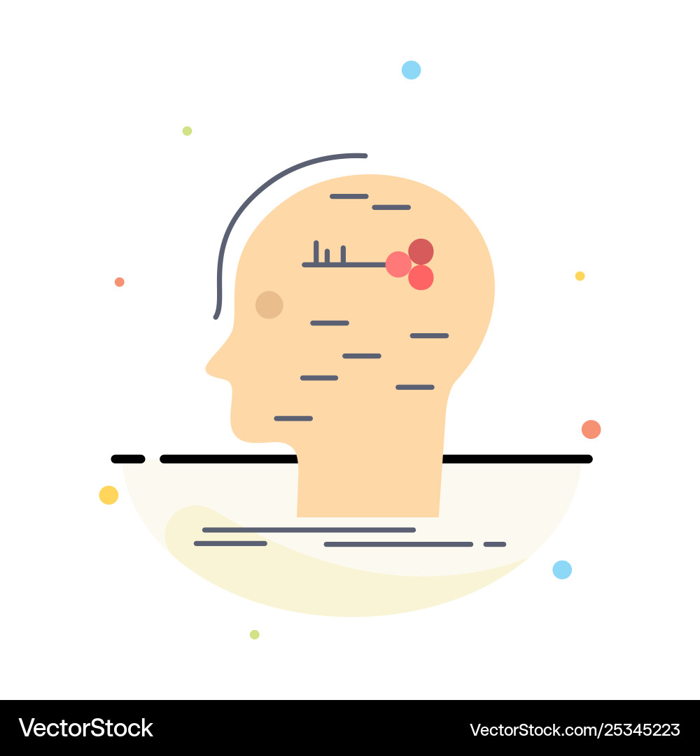 Brain hack hacking key mind flat color icon Brain hack hacking key mind flat color icon Vector Image
