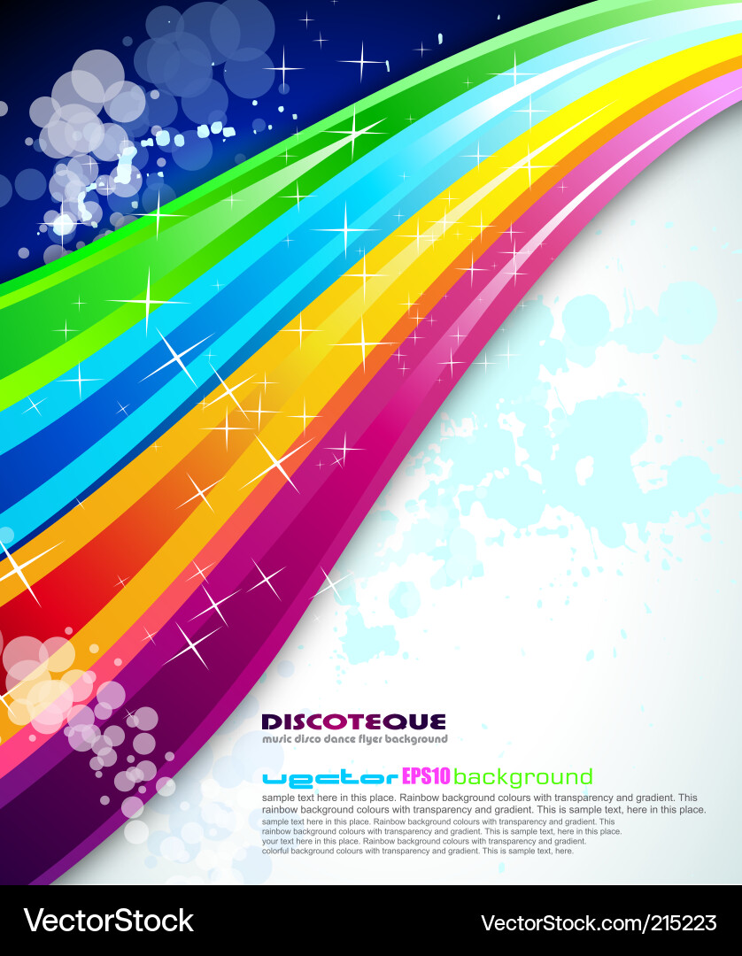 Colorful Rainbow Abstract Background Vector Image