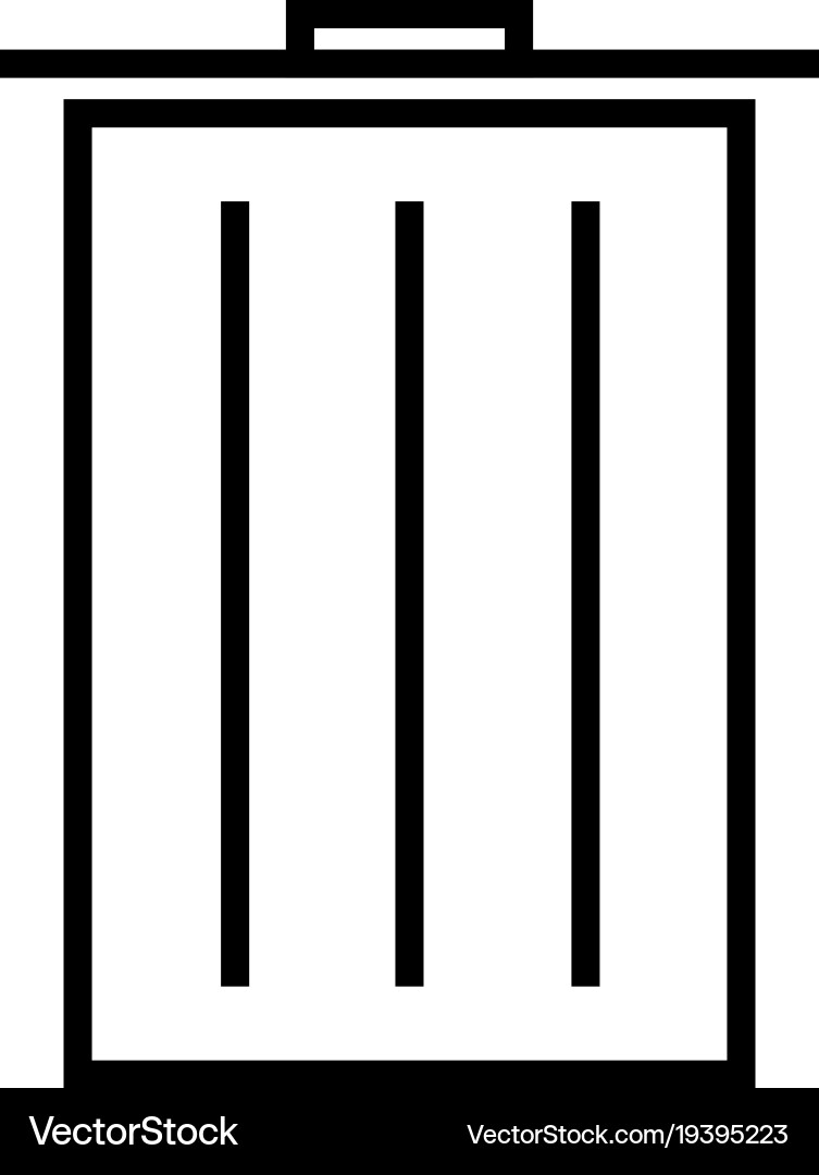 Delete garbage icon vector image
