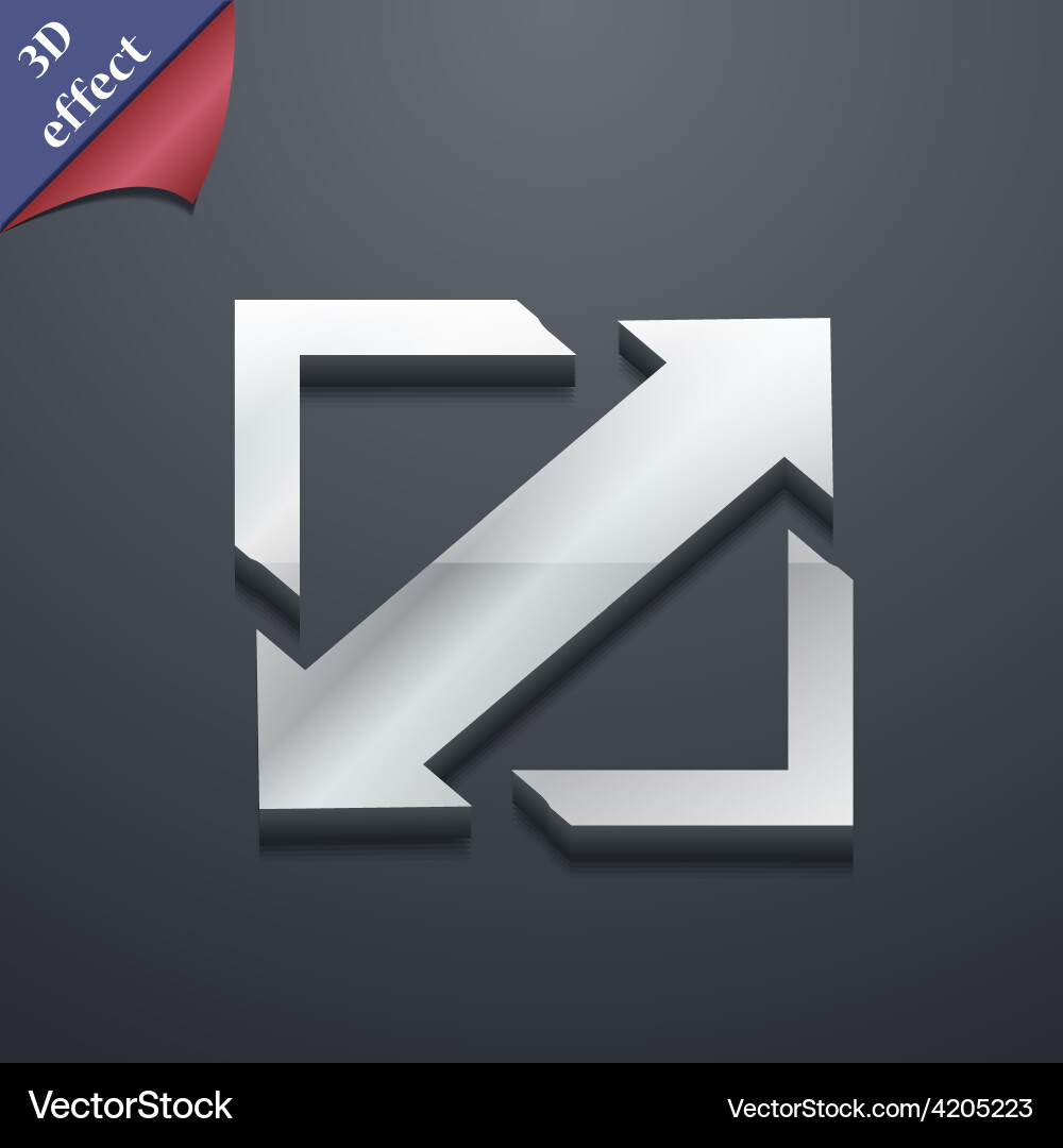 Deploying video screen size icon symbol 3d style Vector Image