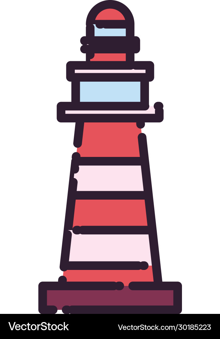 Isolated lighthouse fill style icon design Vector Image