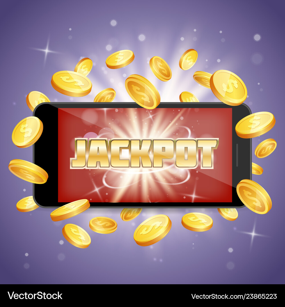 Jackpot casino poster banner design Jackpot casino poster banner design vector image