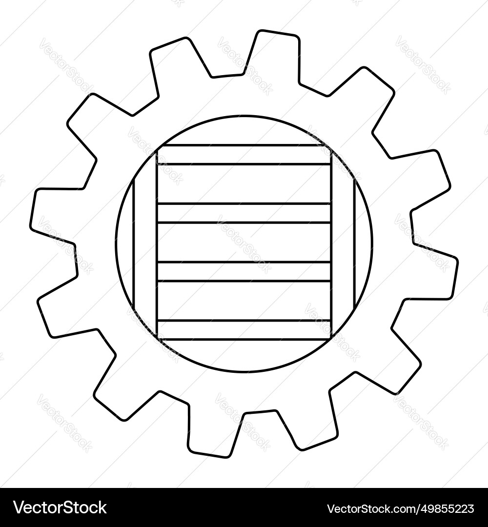 Ladder in gear icon simple for web Ladder in gear icon simple for web Vector Image
