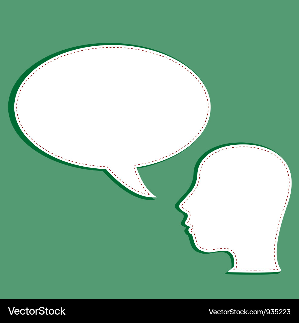 Man with a empty speech bubble over his head Vector Image